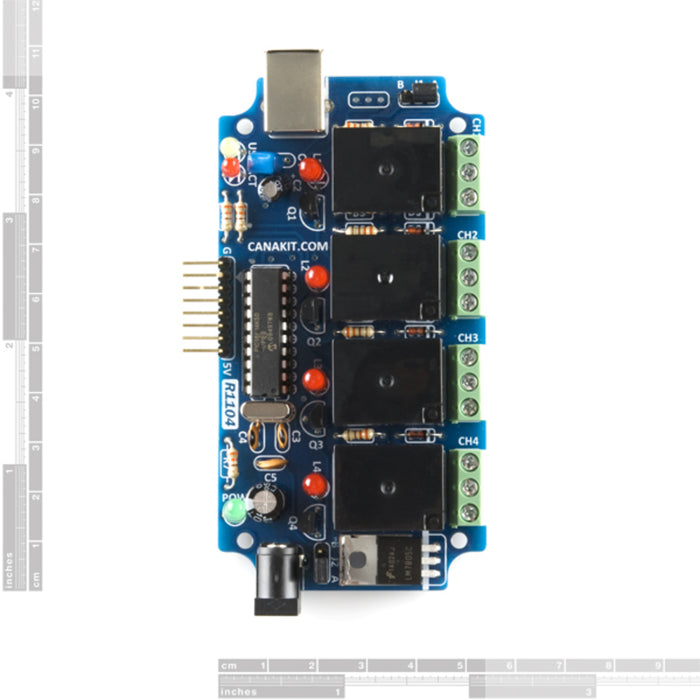 USB Relay Controller with 6-Channel I/O