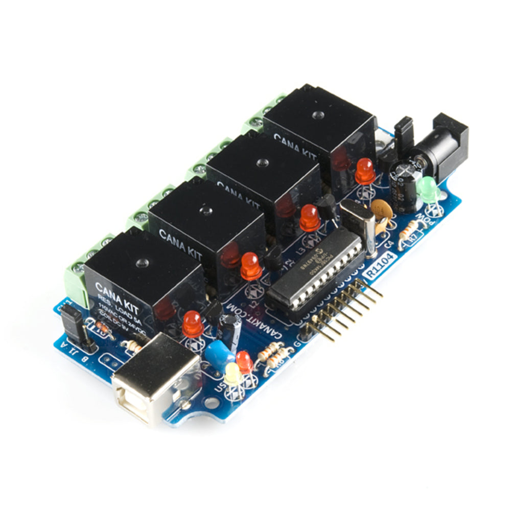 USB Relay Controller with 6-Channel I/O