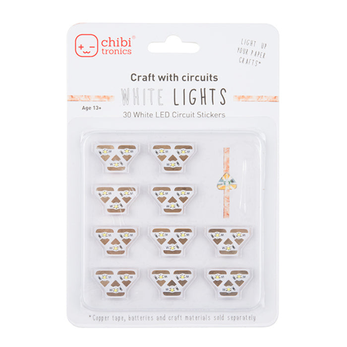 Chibitronics White LED MegaPack (30 Stickers)