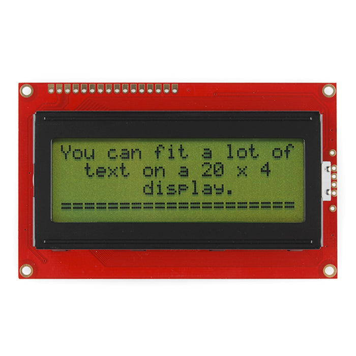 Basic 20x4 Character LCD - Black on Green 5V