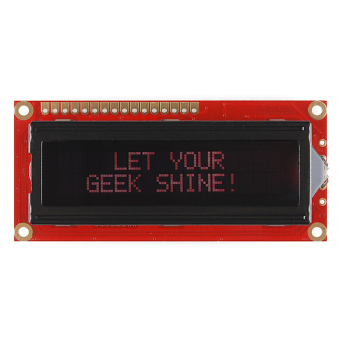 Basic 16x2 Character LCD - Red on Black 3.3V