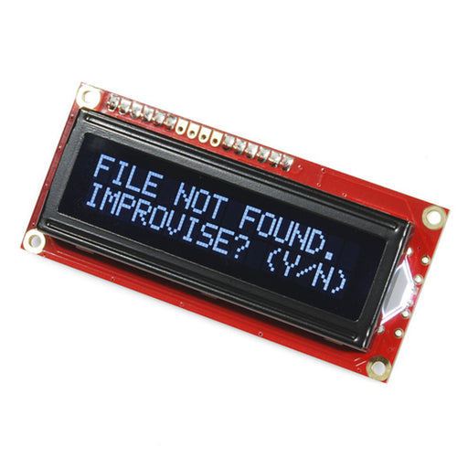 SparkFun Serial Enabled 16x2 LCD - White on Black 3.3V