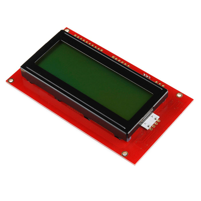 Serial Enabled 20x4 LCD - Black on Green 5V