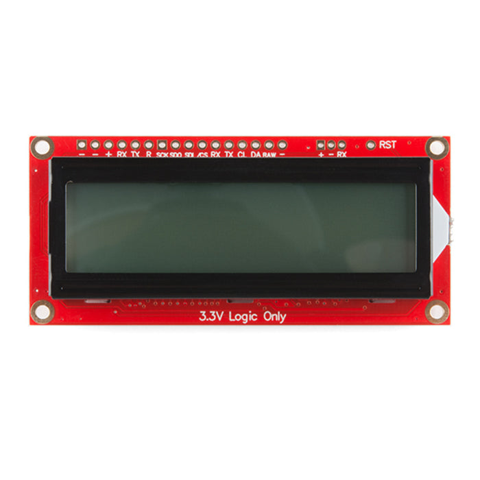 SparkFun 16x2 SerLCD - Black on RGB 3.3V