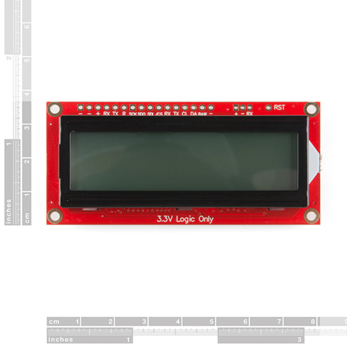 SparkFun 16x2 SerLCD - Black on RGB 3.3V