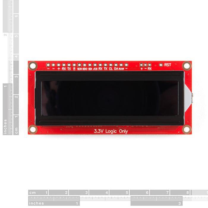 SparkFun 16x2 SerLCD - RGB on Black 3.3V