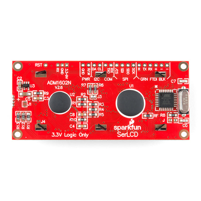 SparkFun 16x2 SerLCD - RGB on Black 3.3V