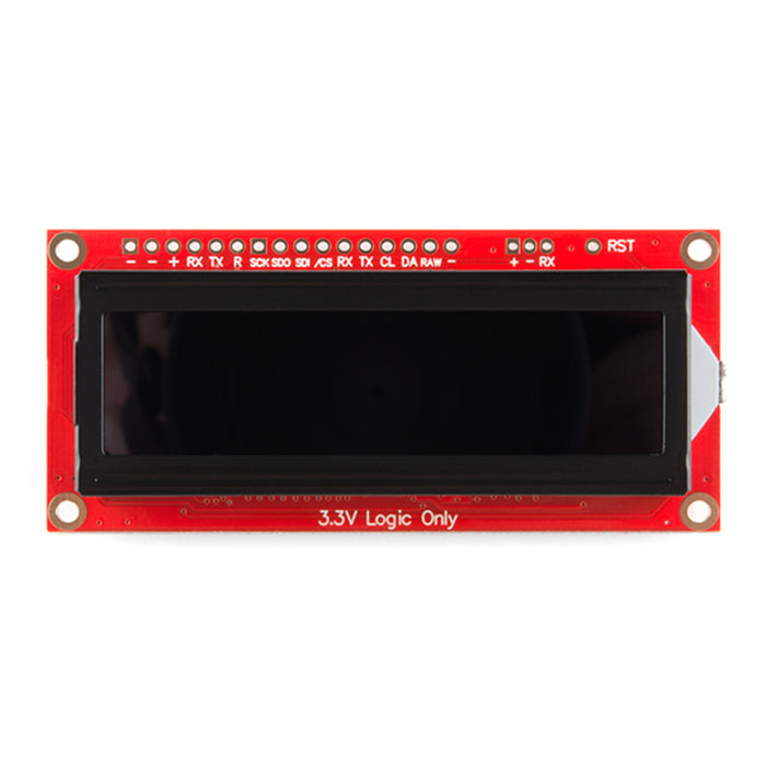 SparkFun 16x2 SerLCD - RGB on Black 3.3V