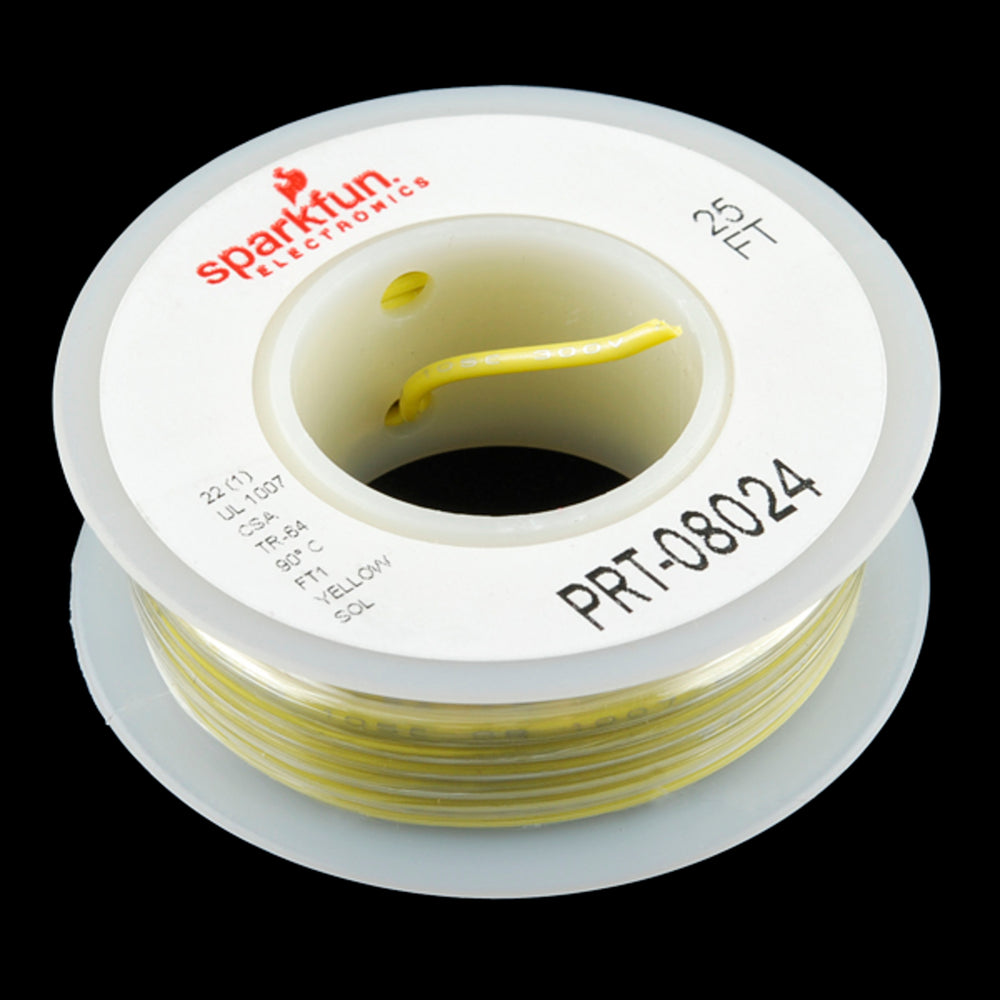 Hook-up Wire - Yellow (22 AWG)