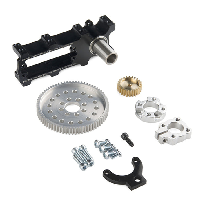 Channel Mount Gearbox Kit - Continuous Rotation (3.8:1 Ratio)