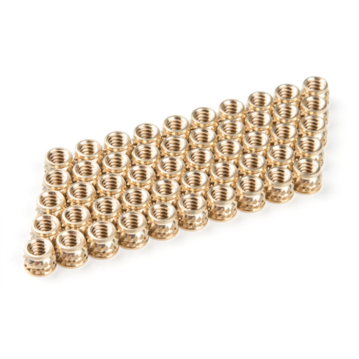 Brass Heat-Set Inserts - #4-40 x 0.135" (50pcs)