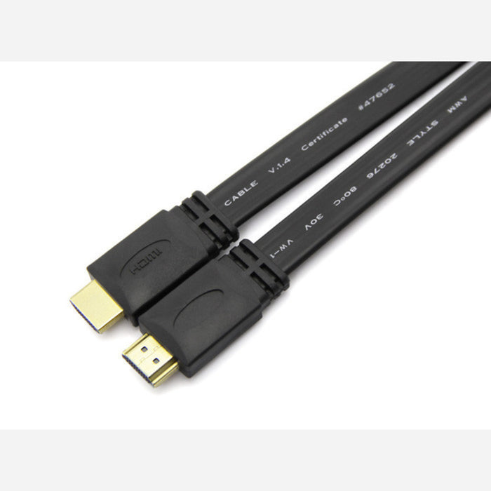 Flat HDMI Male to Male Cable  1M,Support 3D For HDTV computer & tablets cable