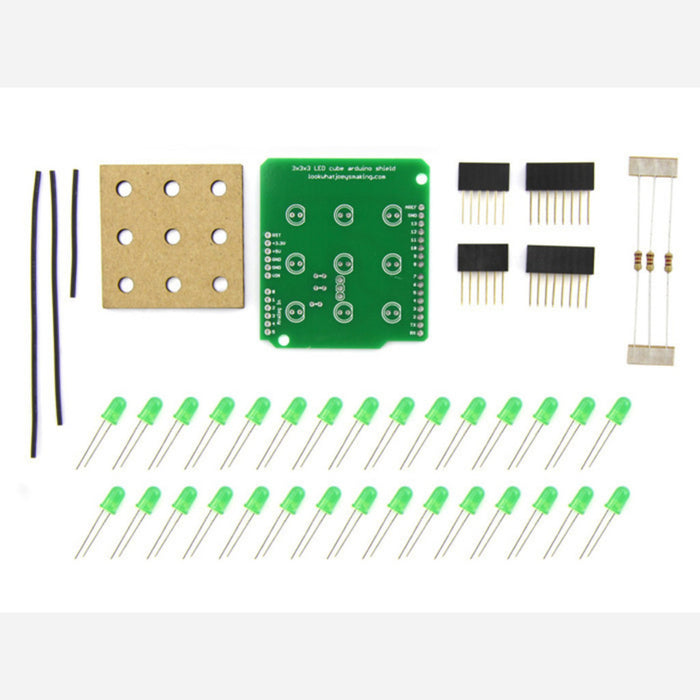 3x3x3 LED Cube Arduino Shield