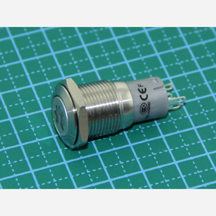 Turn On Open Hardware - Metal Push Button With OSH Logo