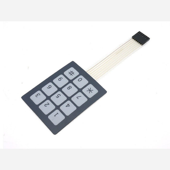 Sealed Membrane 3x4 button pad with sticker