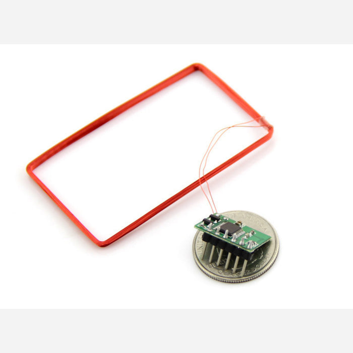 Mini 125Khz RFID Module - Pre-Soldered Antenna (70mm Reading Distance)