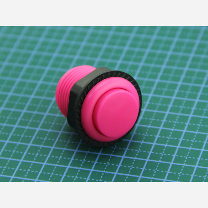 27.5mm Arcade Game Push Button - Pink