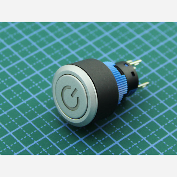 Latching Pushbutton Switch With Power Logo