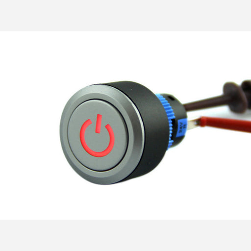 Latching Pushbutton Switch With Power Logo