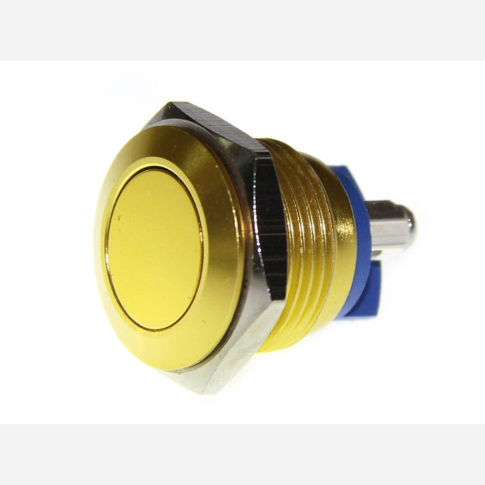 16mm Anti-vandal Metal Push Button - Glory Gold