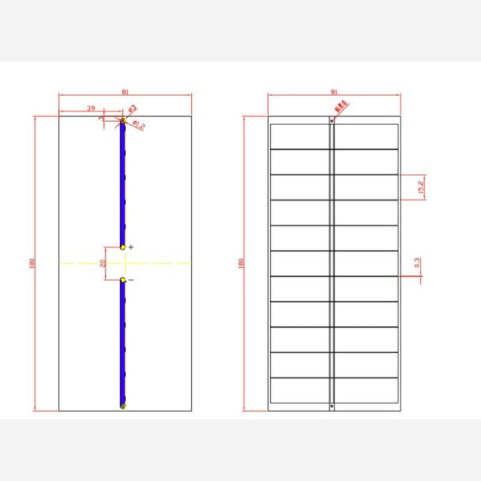 2W Solar Panel 80X180