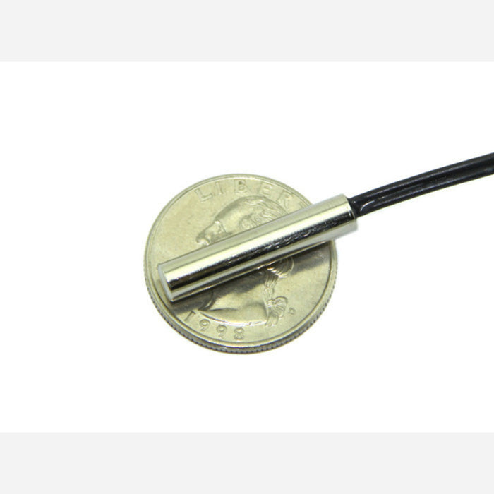 Temperature sensor with steel head