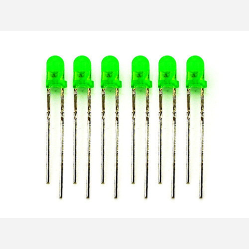 3mm LED Green - 100 PCs