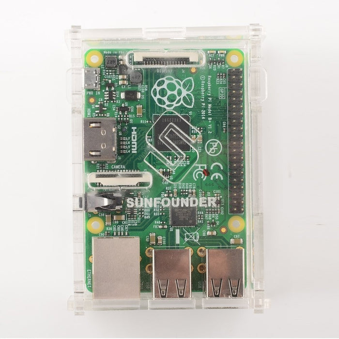 SunFounder 1000H Raspberry Pi Clear Acrylic Case for Raspberry Pi