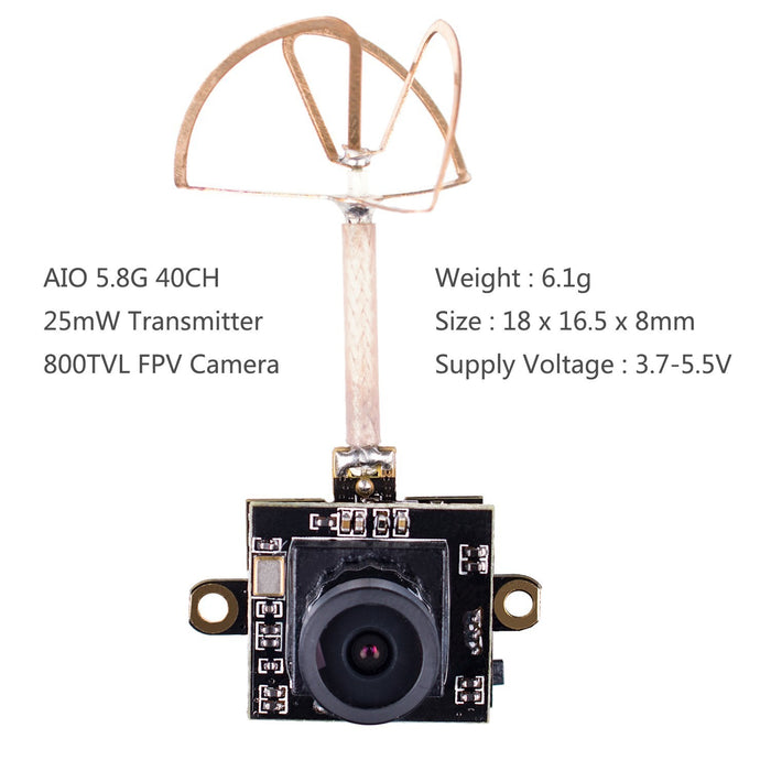 SF-100D FPV AIO Micro Camera 800TVL for Indoor Mini Drone Propeller Inductrix