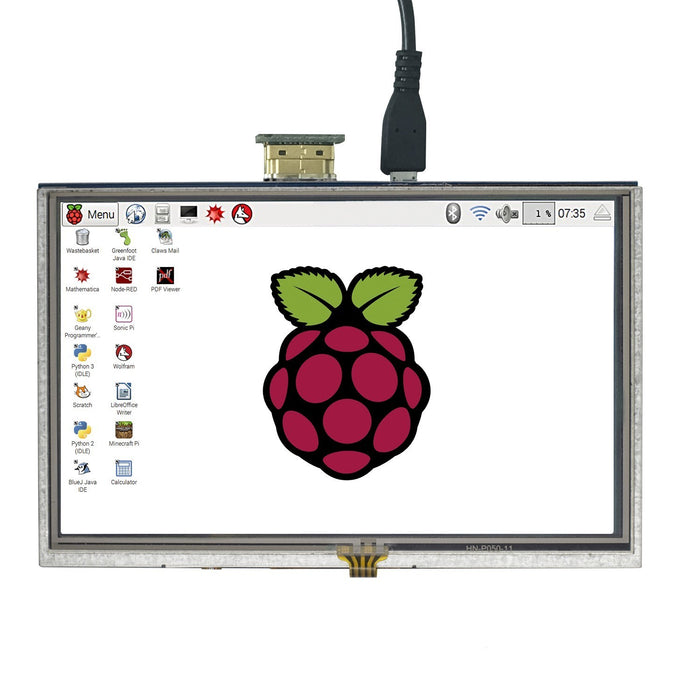 5 Inch HD 800x480 HDMI LCD Touch Screen Monitor for Raspberry Pi