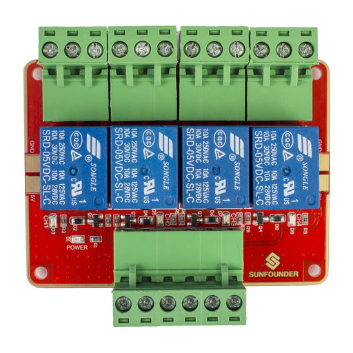 4-Channel DC5V Relay Module with High Level Trigger Expansion Board