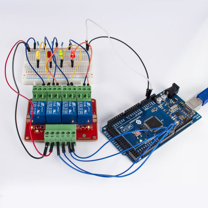 4-Channel DC5V Relay Module with High Level Trigger Expansion Board