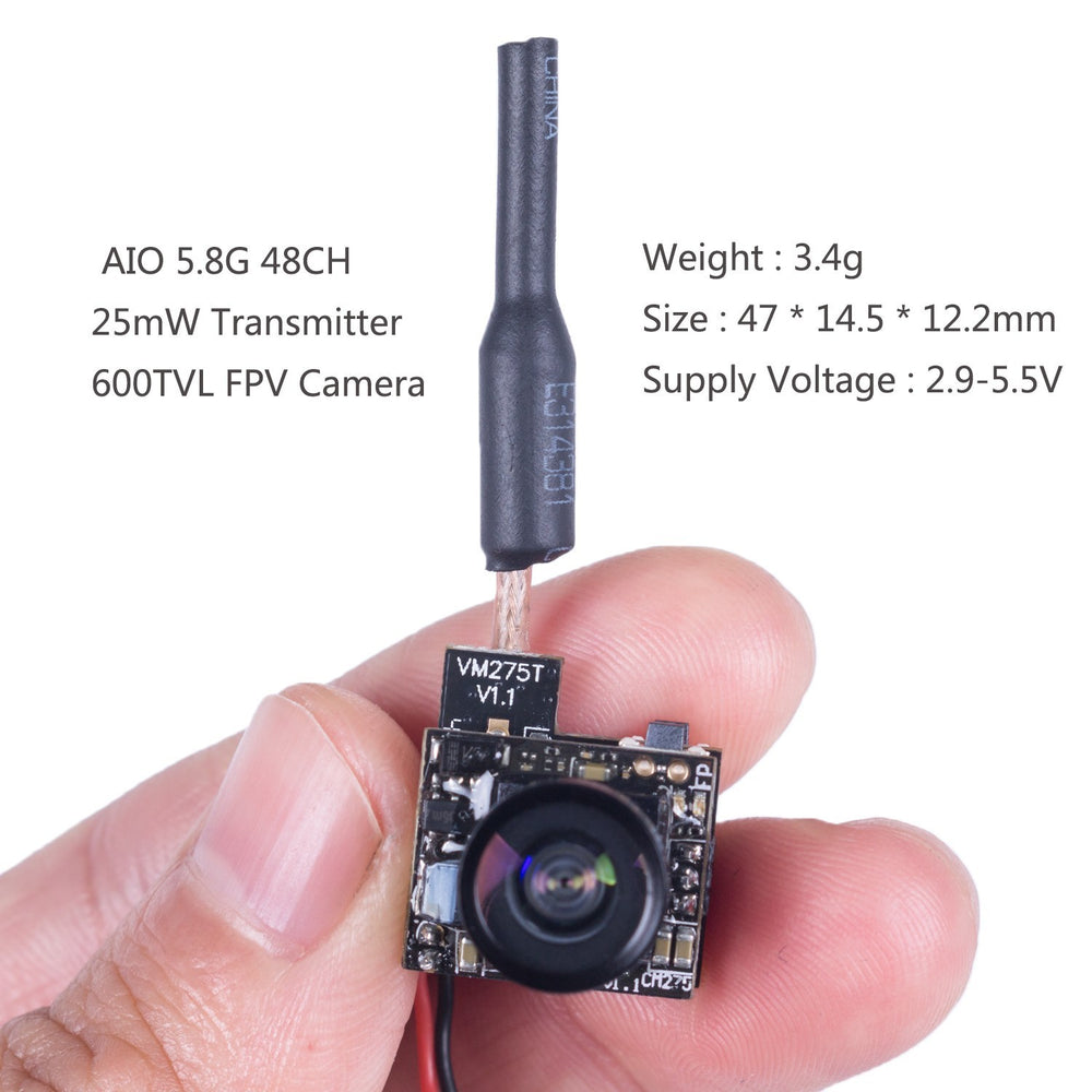 SunFounder SF-C01 Micro FPV Camera with 5.8G 48CH 25mW Transmitter and Y-Shape Splitter