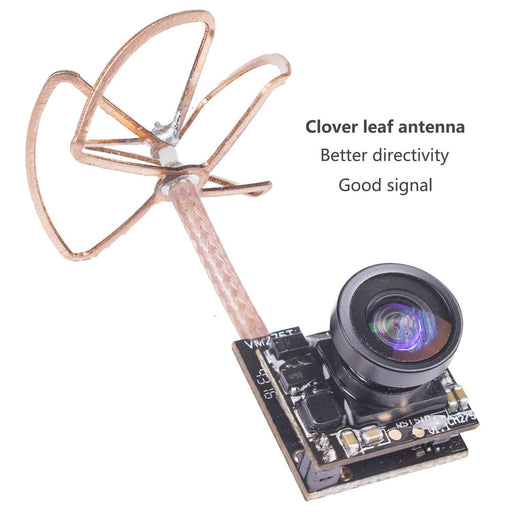 SunFounder SF-C02 Micro FPV Camera with 5.8G 48CH 25mW Transmitter and Clover Leaf Antenna