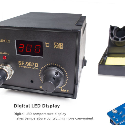 SunFounder SF-987D 500℃ Adjustable LED Display Temperature Thermostat Soldering Station Kit