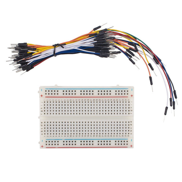 MB102 400 Mini Breadboard Point Solderless Prototype PCB Board + 65pcs Flexible Jumper Cable Wires