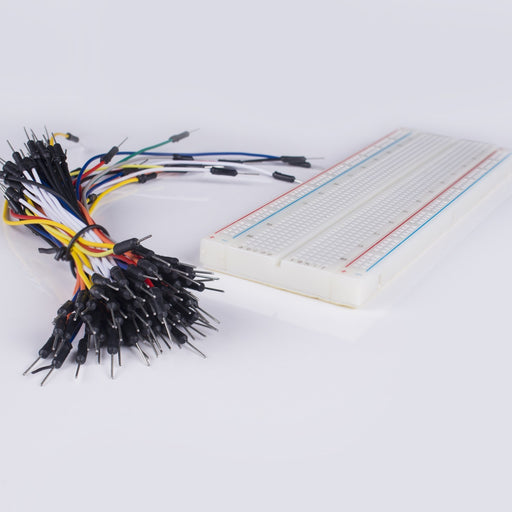 MB102 830 Mini Breadboard Point Solderless Prototype PCB Board + 65pcs Flexible Jumper Cable Wires