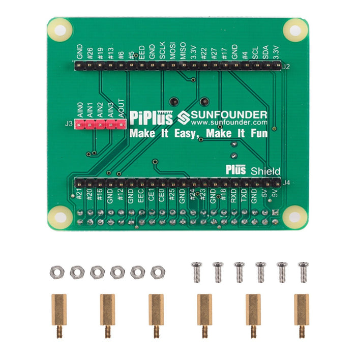 Sunfounder Raspberry Pi 3,2 Module B and 1 Module B+ GPIO Expansion Extension Board Plus Shield with DS1307 and PCF8591 chip