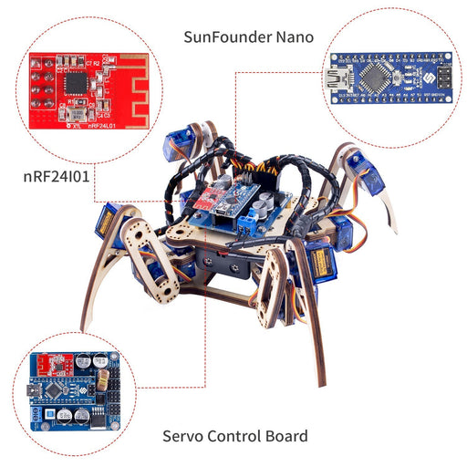 Remote Control Crawling Quadruped Robot Model V2.0