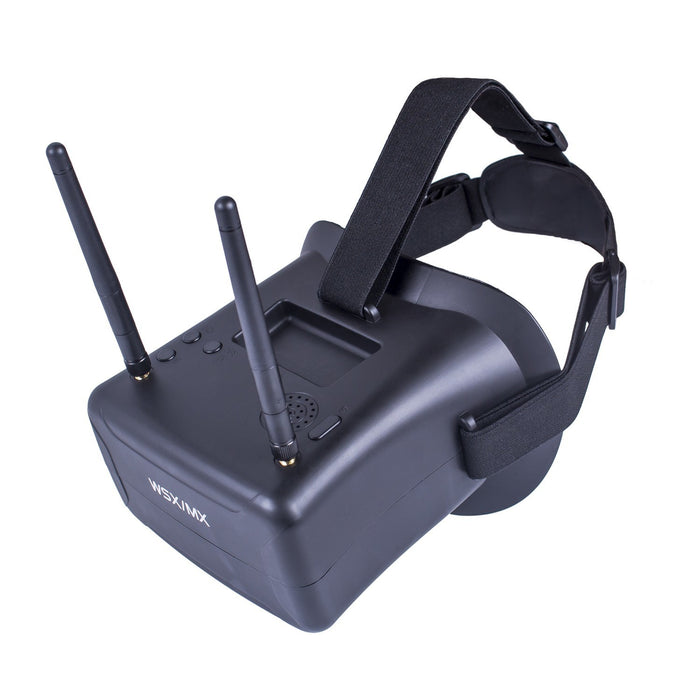 FPV Goggles 40CH 4.3 Inch HD 5.8GHz with Dual Antennas and 7.4V 1000mAh Battery