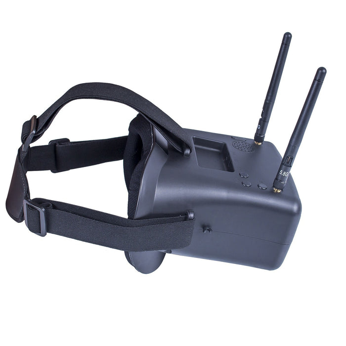 FPV Goggles 40CH 4.3 Inch HD 5.8GHz with Dual Antennas and 7.4V 1000mAh Battery