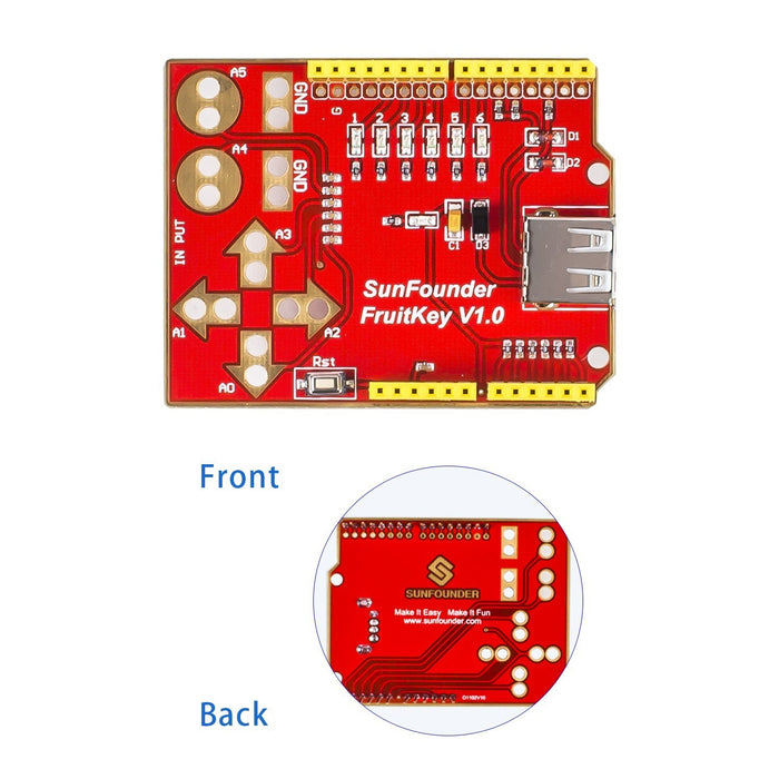 FruitKey USB Keyboard DIY Starter Kit Gamepad Control Handle