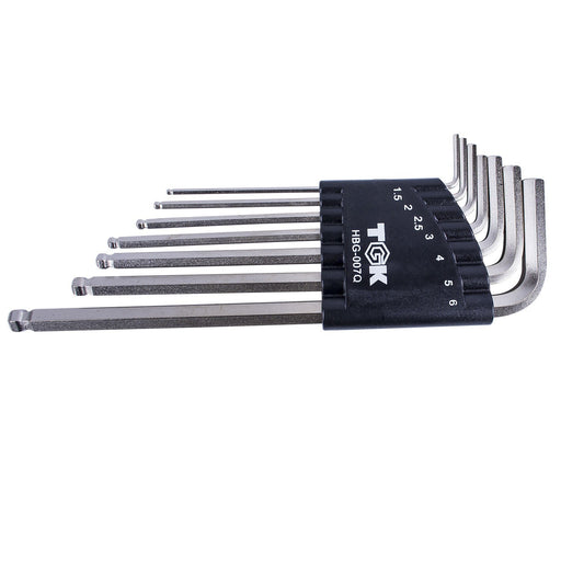 7Pcs 1.5-6mm Hex Wrench Set Allen Key L-Key Set Balldriver Long Arm Wrenches