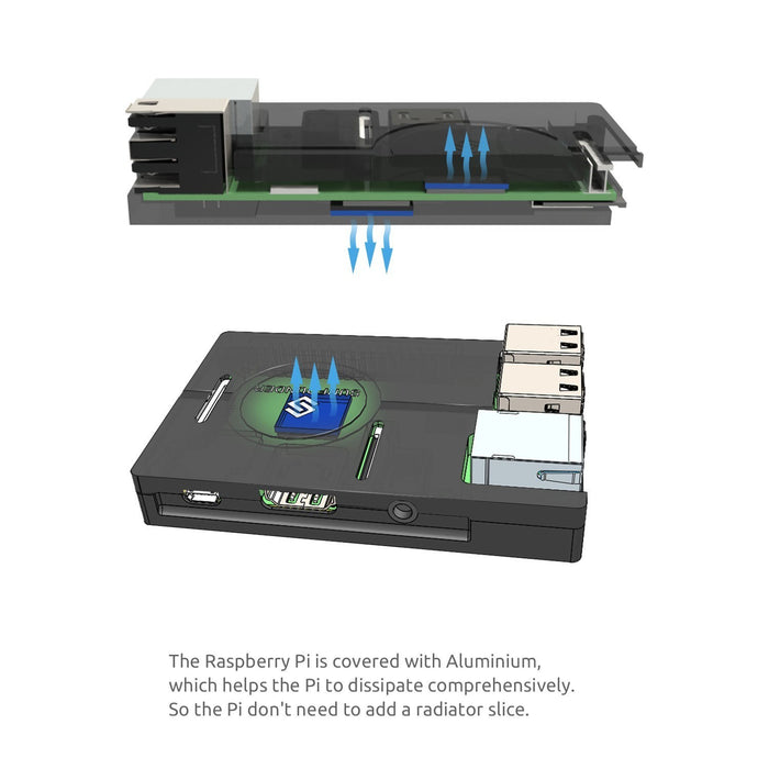 SunFounder Raspberry Pi 3, 2, B+ Enclosure Metal Case