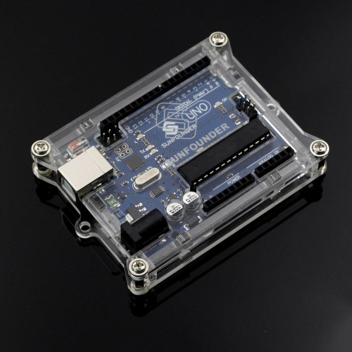 Uno R3 Enclosure Transparent Acrylic Case Compatible with Arduino UNO R3