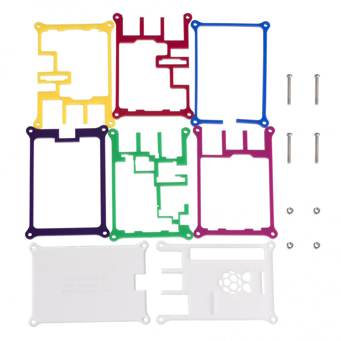 Rainbow Acrylic+PC Colorful Enclosure for Raspberry Pi Compatible GPIO TF Card Interface