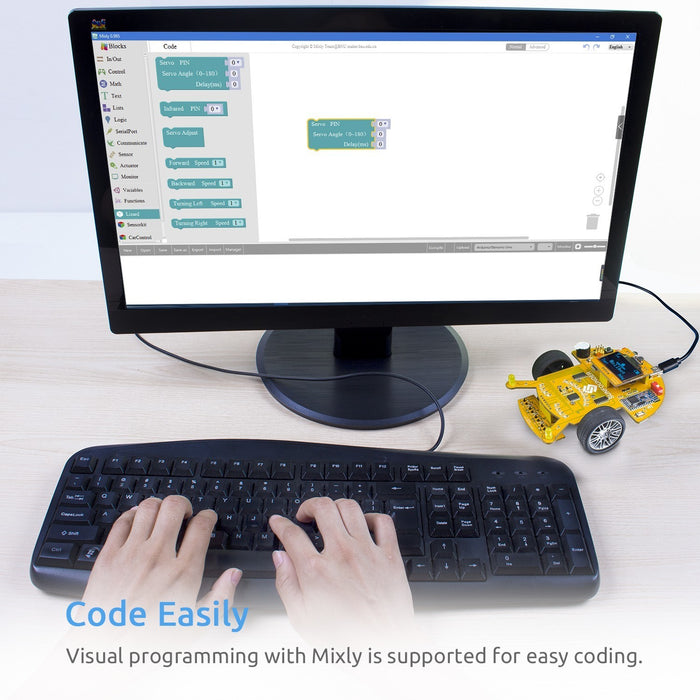 SunFounder SF-Rollbot STEM Learning Educational DIY Robot Kit GUI-Mixly for Arduino Beginner