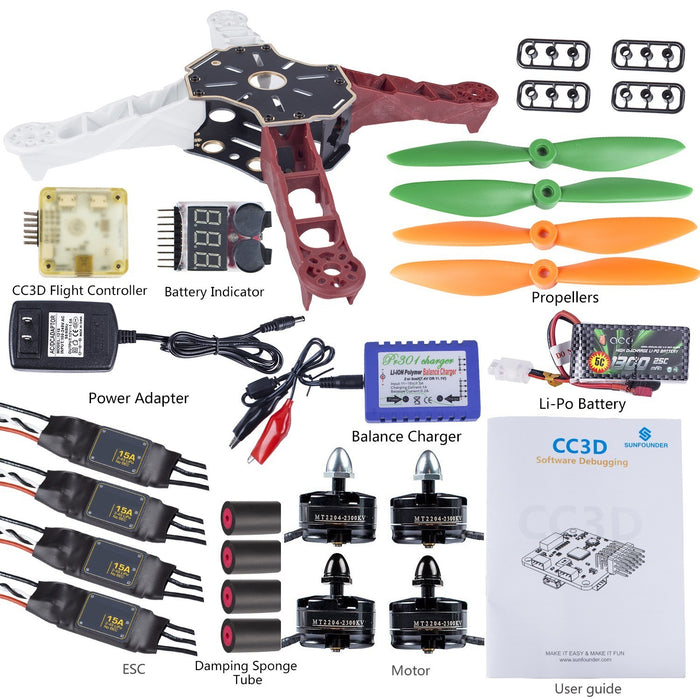 SunFounder Q250 250mm FPV 4-Axis Racing Quadcopter Drone Frame Kit CC3D Hobbywing EMAX