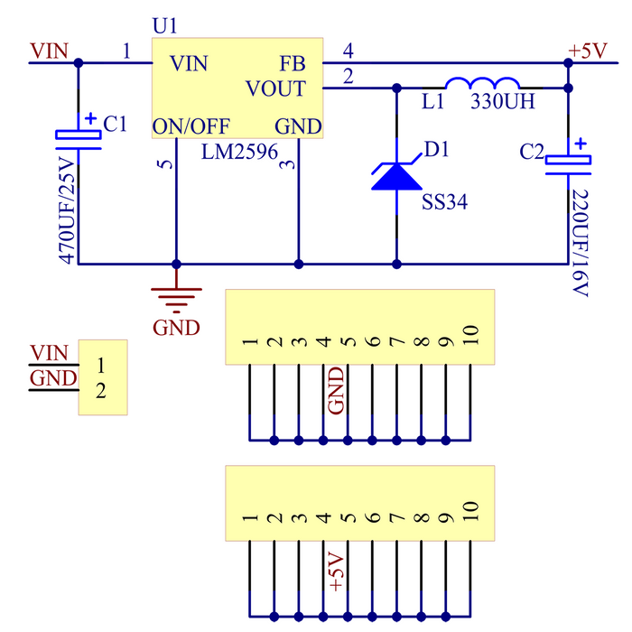 Step-down DC-DC Converter Module for Arduino