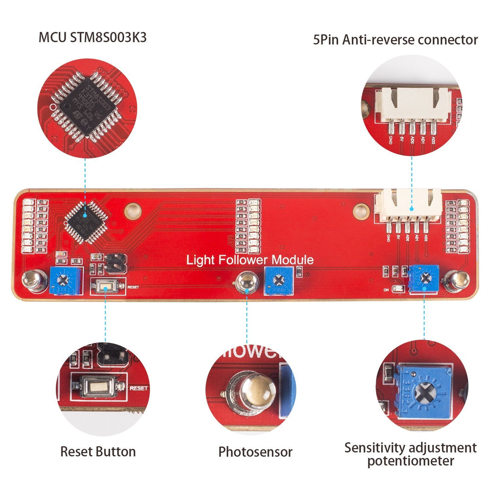 3-Channel 3du5c Phototransistor Light Follower Module